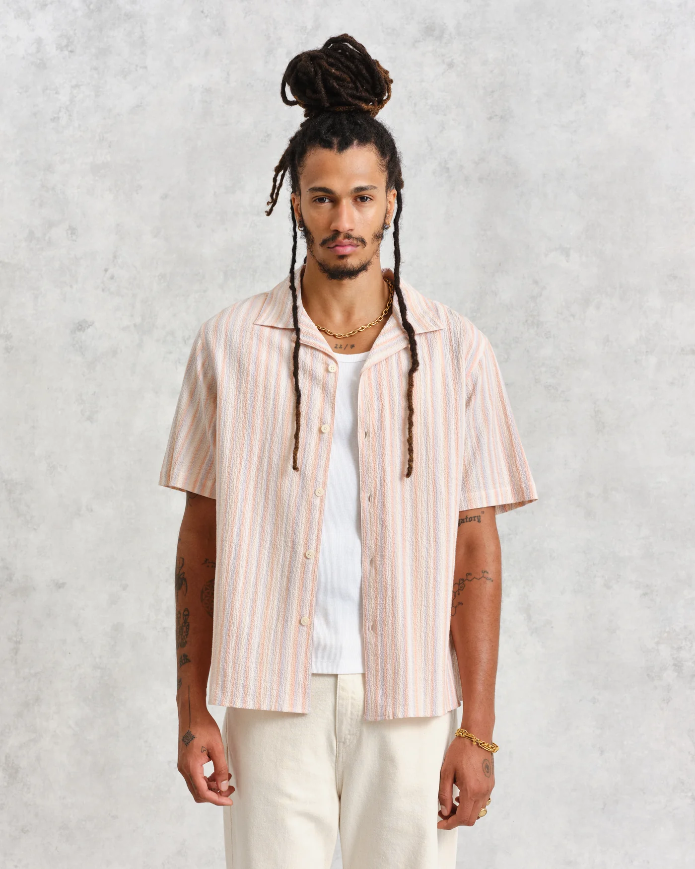 DIDCOT SHIRT MULTI PASTEL STRIPE